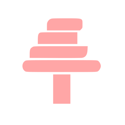 Stacked Layers Tree Logo #ffa6a6