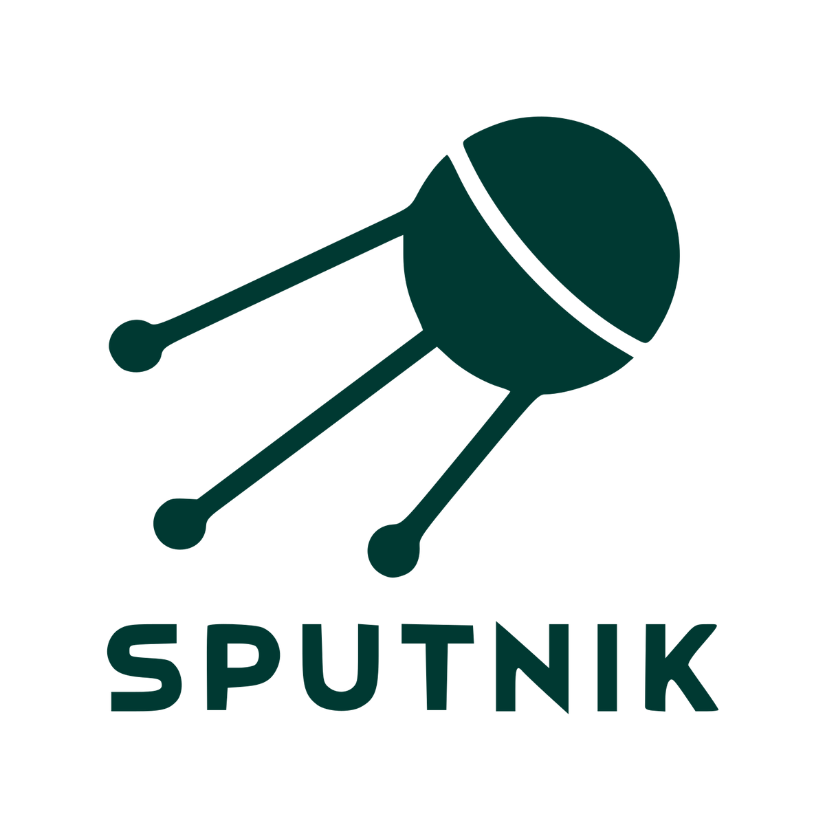 Sputnik Satellite Bold Logo #003932