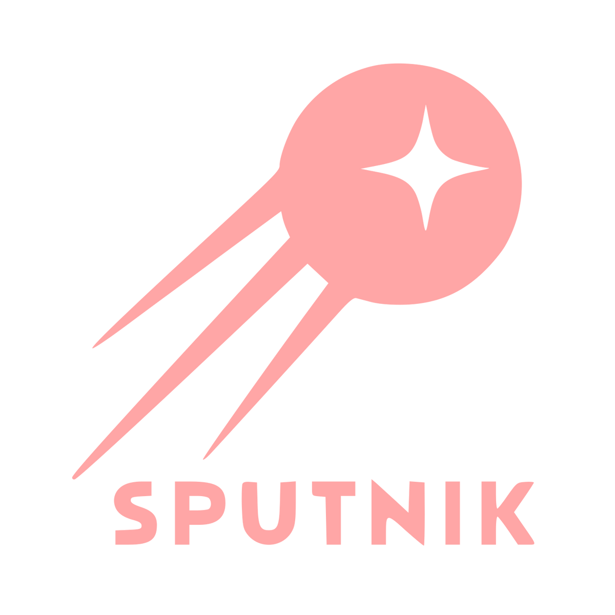 Sputnik Satellite Star Logo #ffa6a6