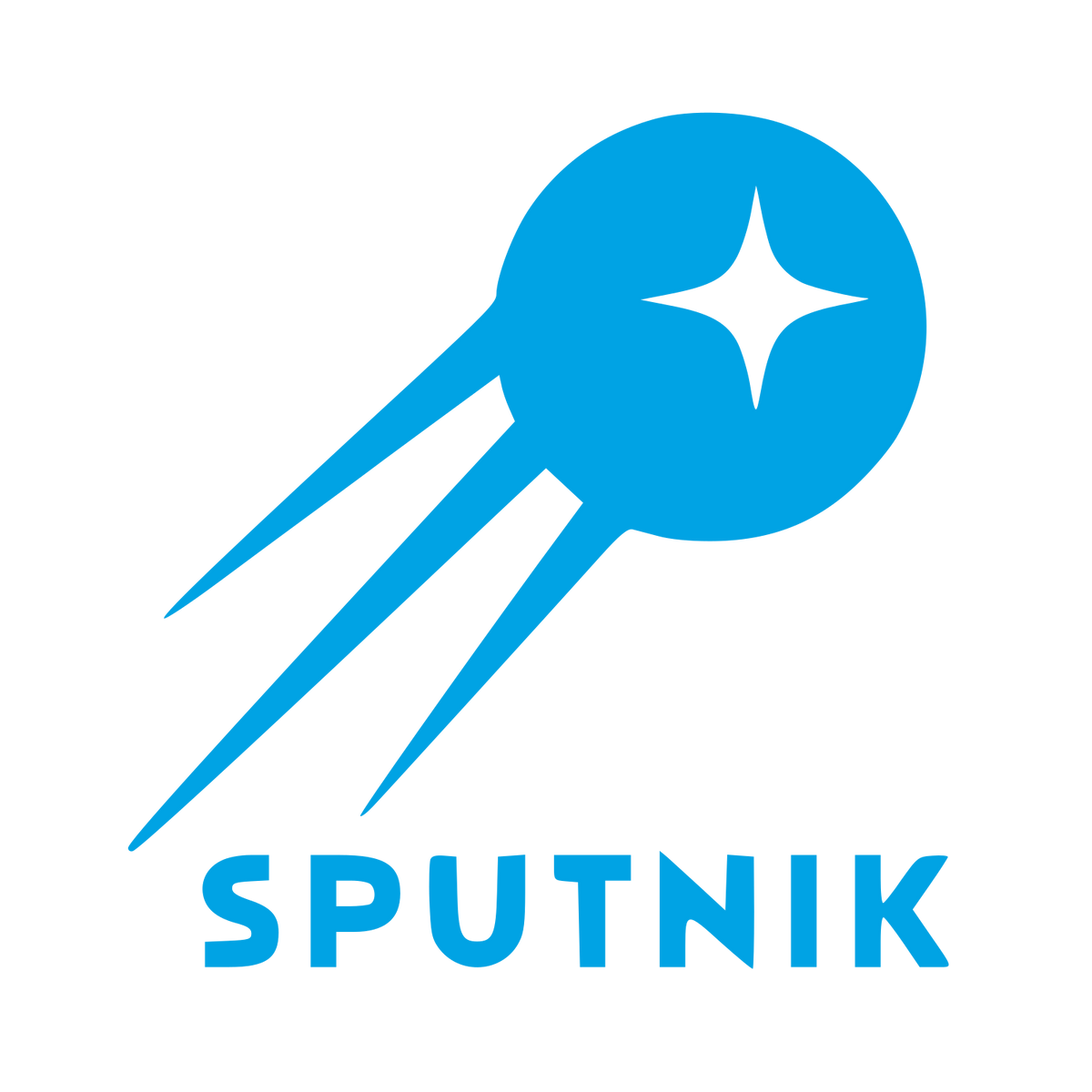 Sputnik Satellite Star Logo #00a3e4