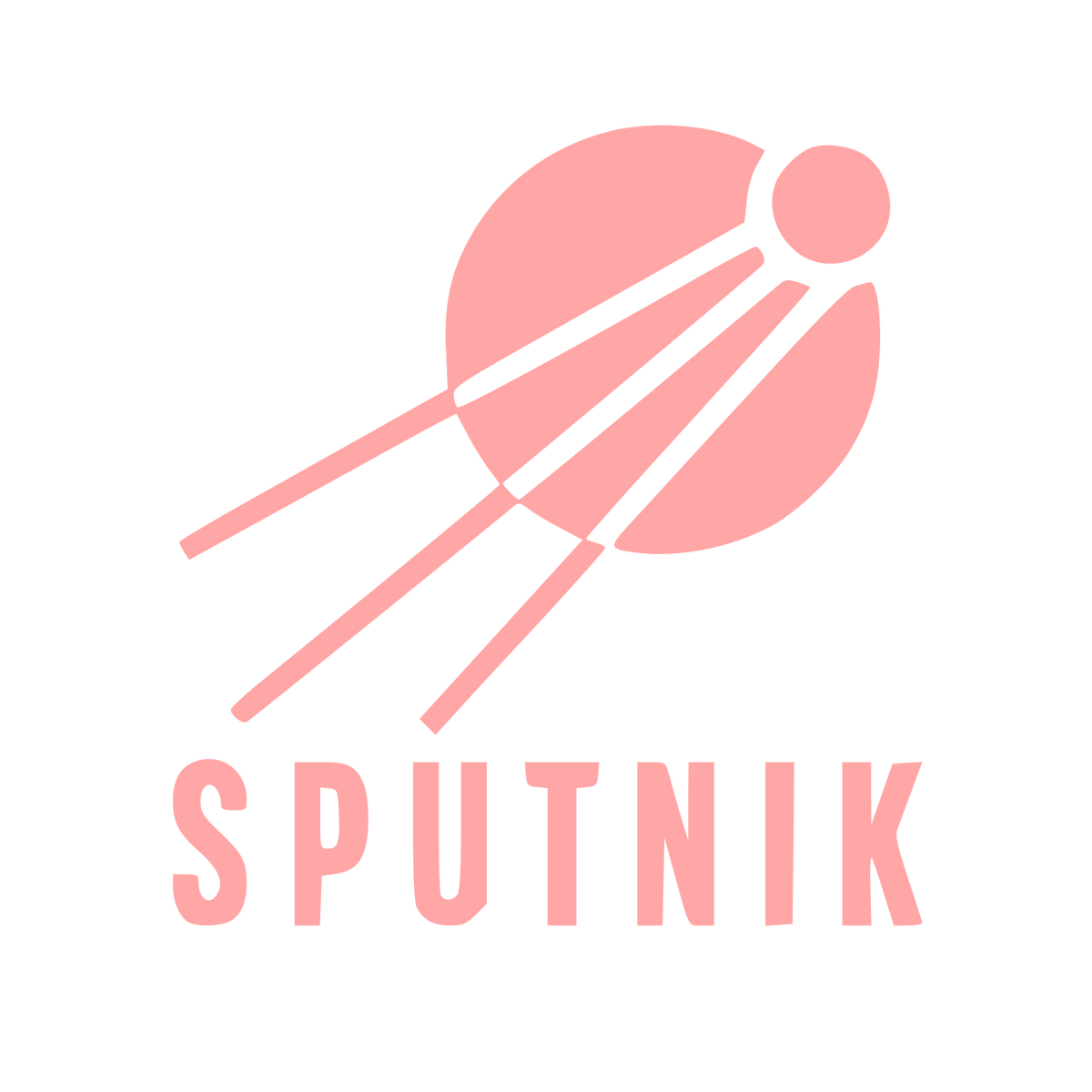 Sputnik Satellite Bold Logo #ffa6a6