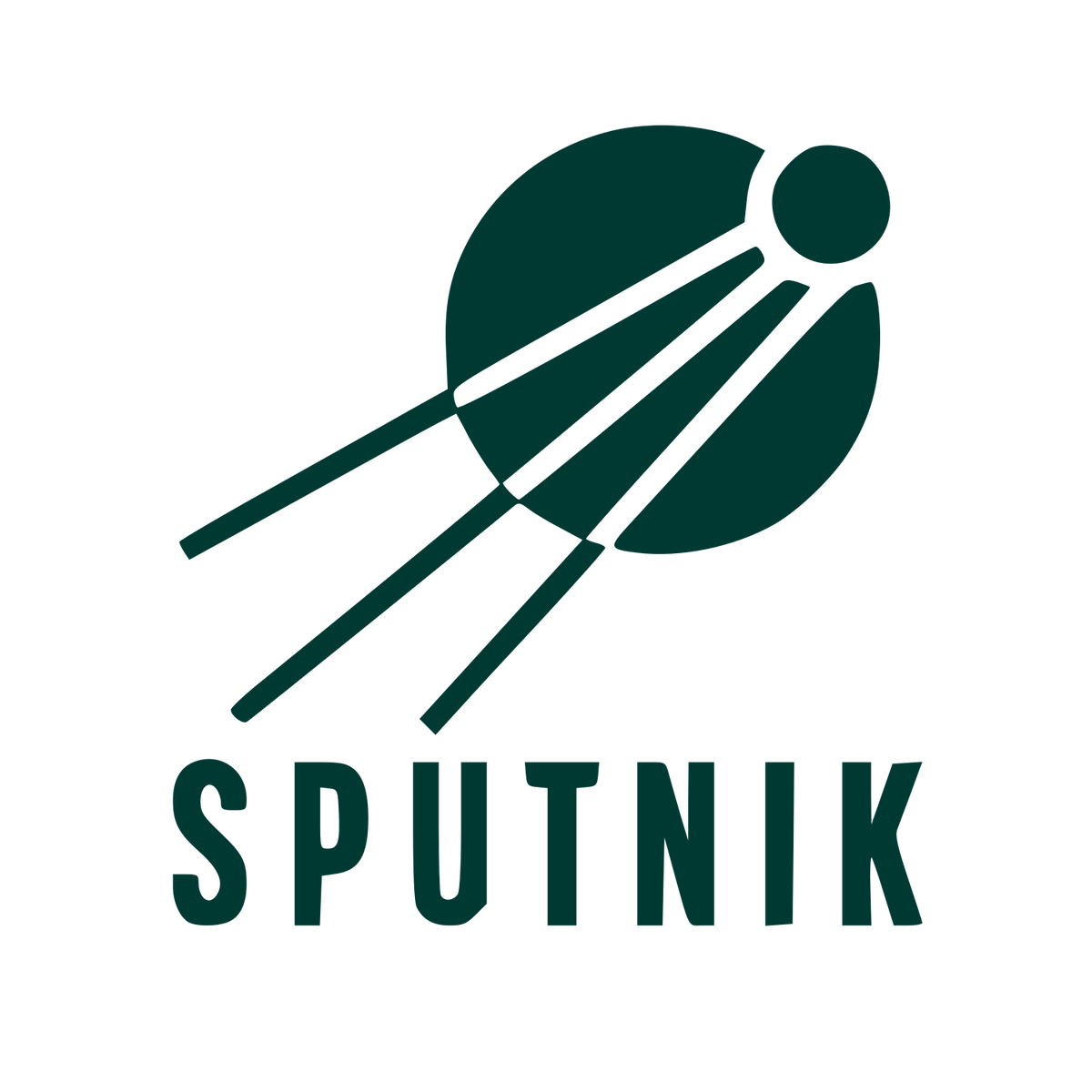 Sputnik Satellite Bold Logo #003932