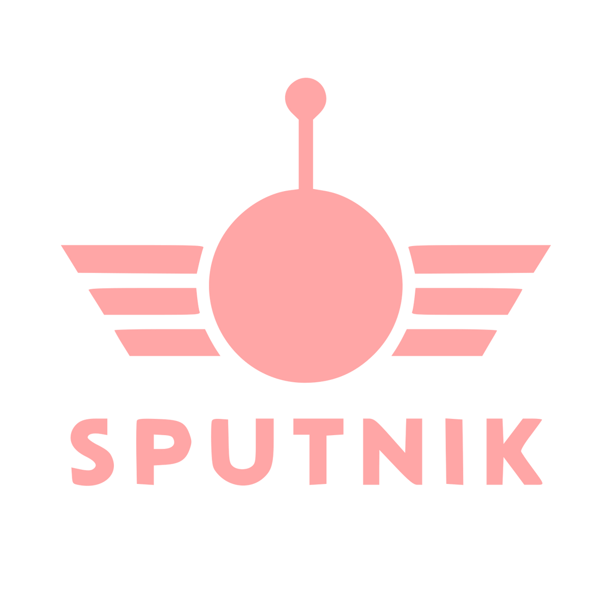 Sputnik Satellite Wings Logo #ffa6a6