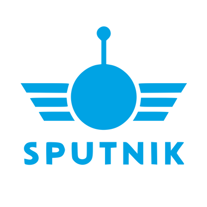 Sputnik Satellite Wings Logo #00a3e4