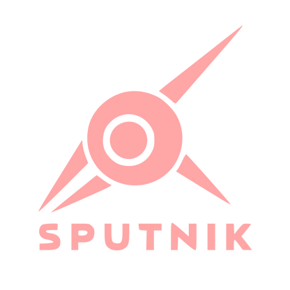 Sputnik Orbit Satellite Logo #ffa6a6