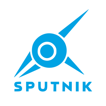 Sputnik Orbit Satellite Logo #00a3e4