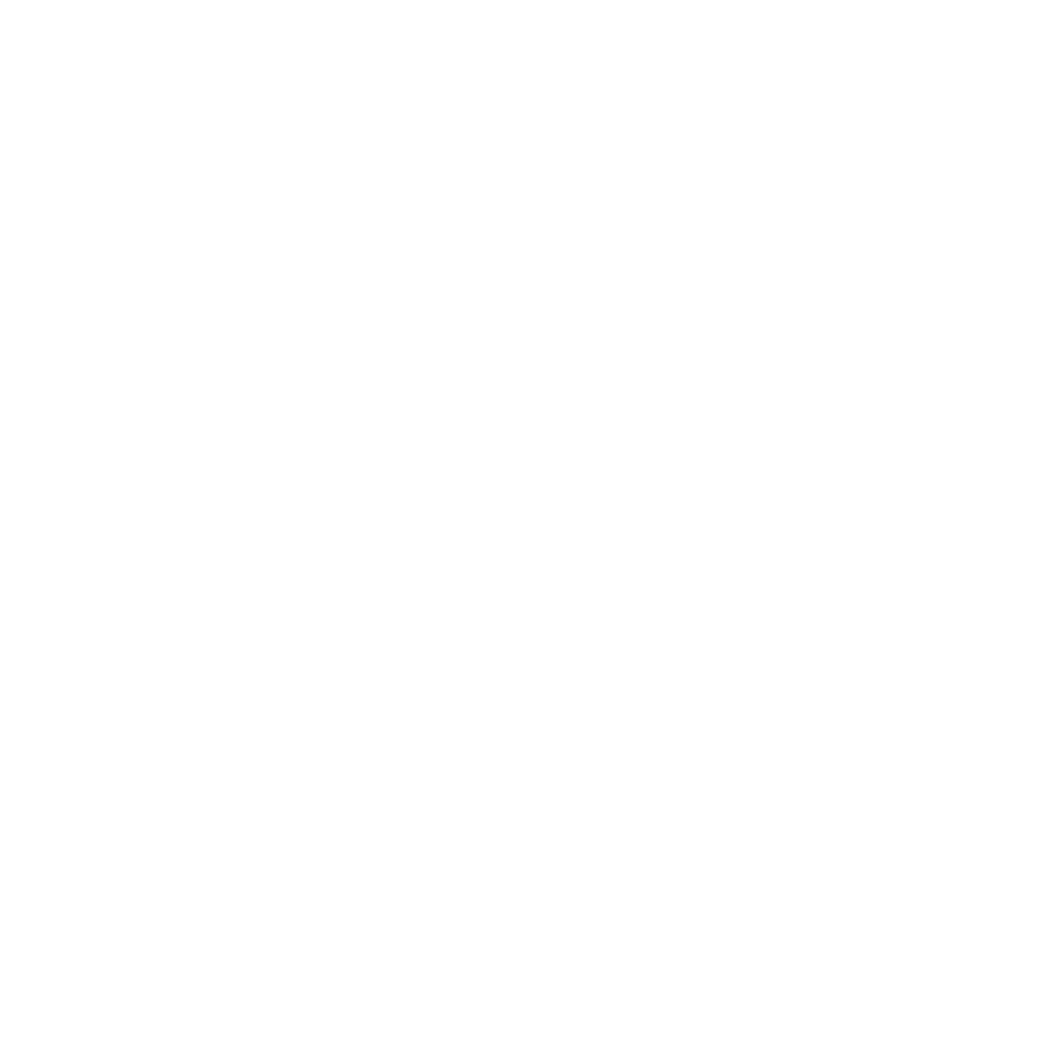 Sputnik Orbit Satellite Logo #ffffff