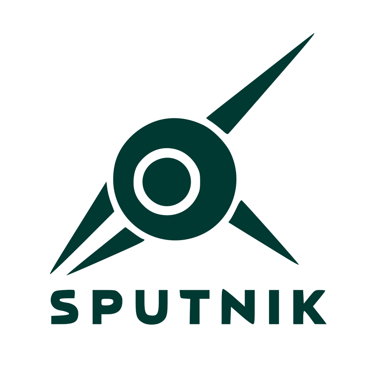 Sputnik Orbit Satellite Logo #003932