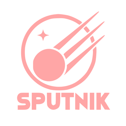 Sputnik Orbit Satellite Logo #ffa6a6
