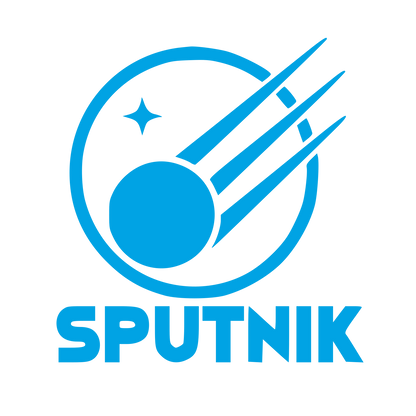 Sputnik Orbit Satellite Logo #00a3e4
