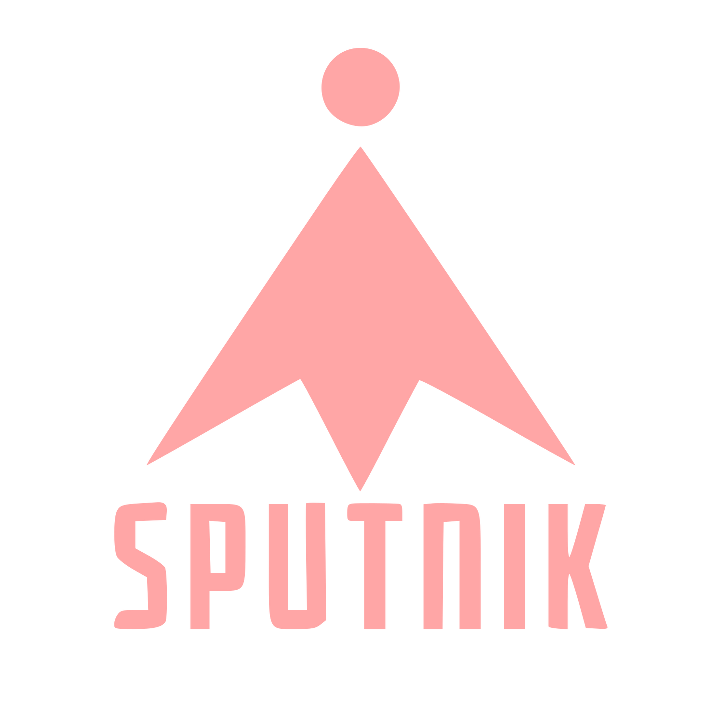 Sputnik Satellite Arrow Logo #ffa6a6