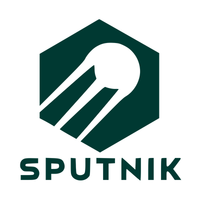 Sputnik Satellite Hexagon Logo #003932