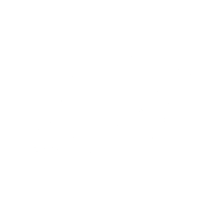 Monoline Saturn Planet Logo #ffffff