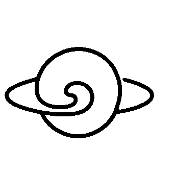 Monoline Saturn Spiral Logo