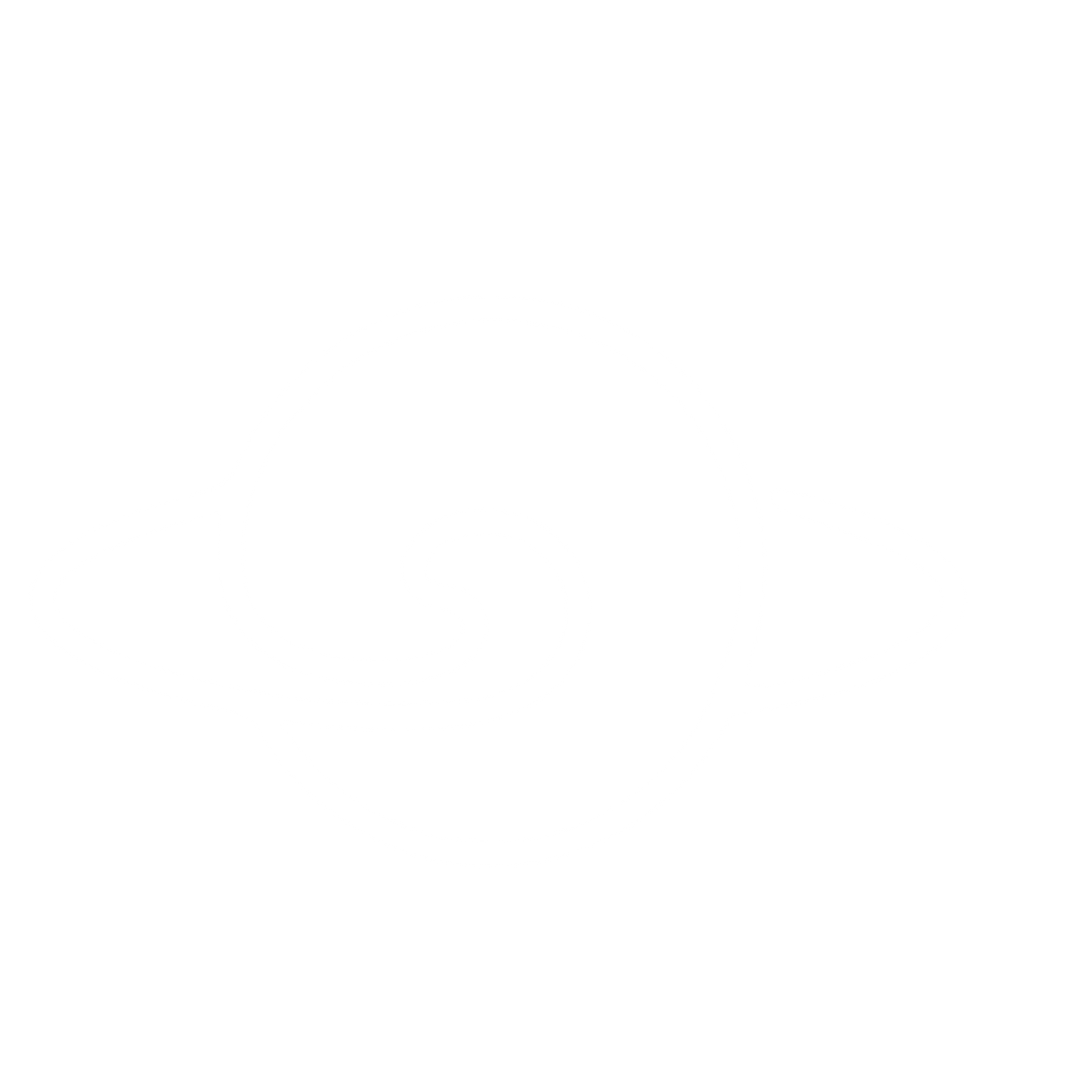 Monoline Saturn Spiral Logo #ffffff