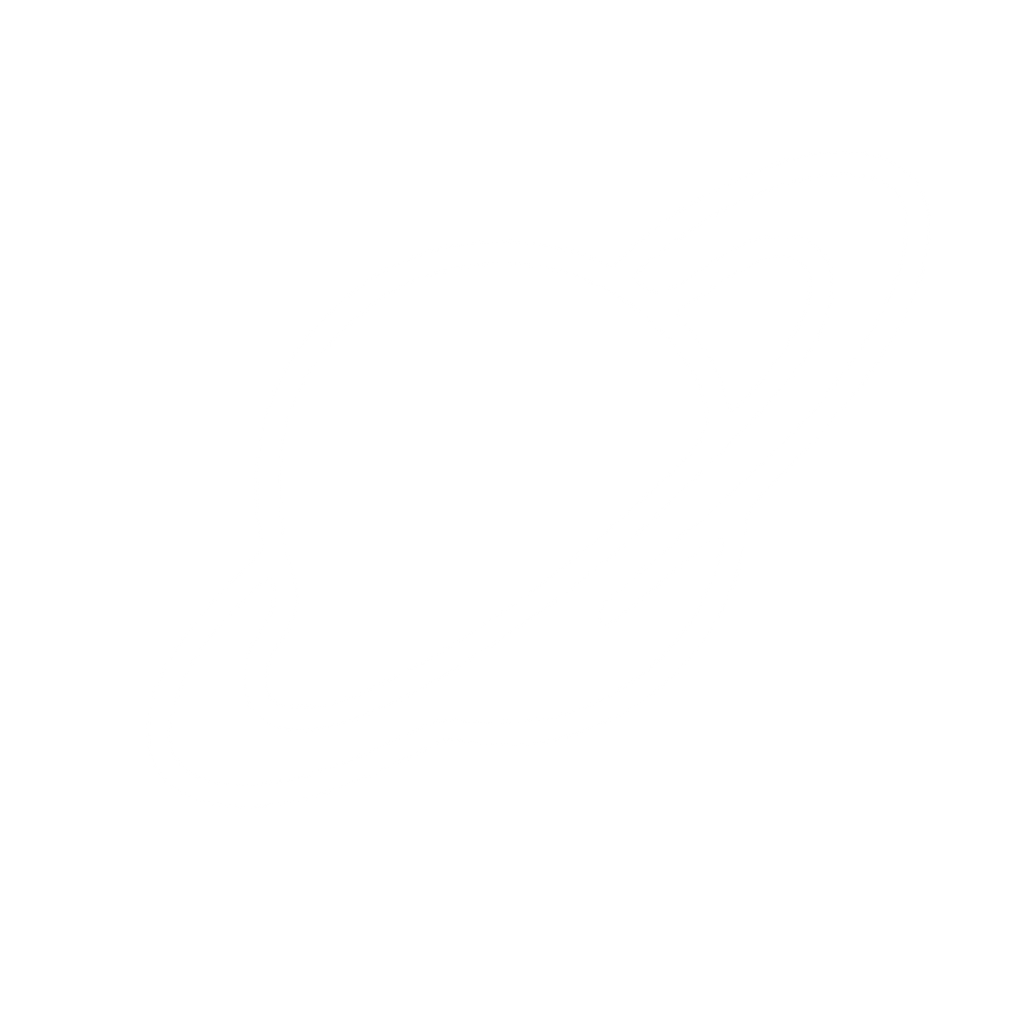 Monoline Saturn Planet Logo #ffffff
