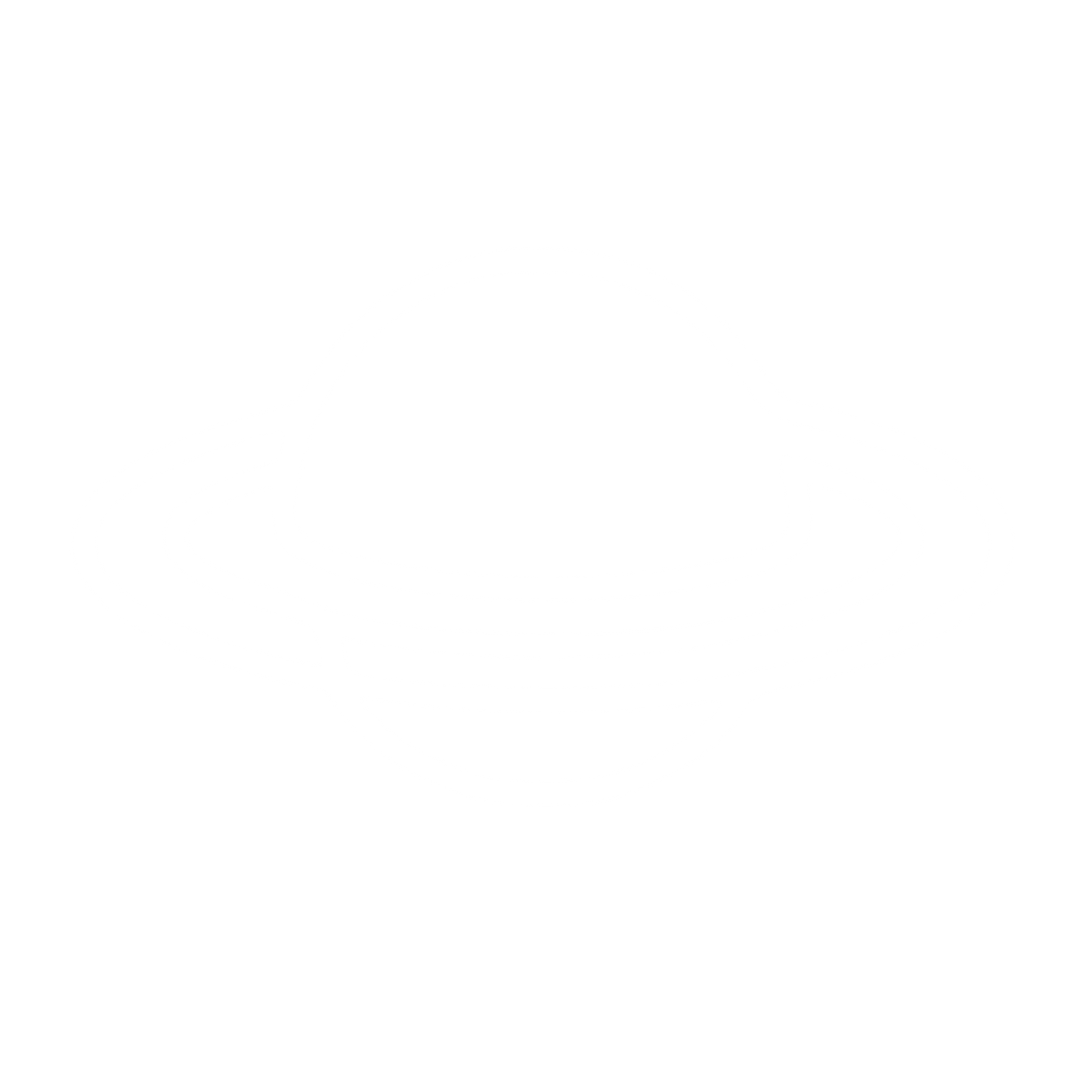 Monoline Saturn Planet Logo #ffffff