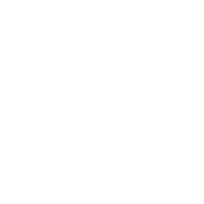 Monoline Saturn Planet Logo #ffffff