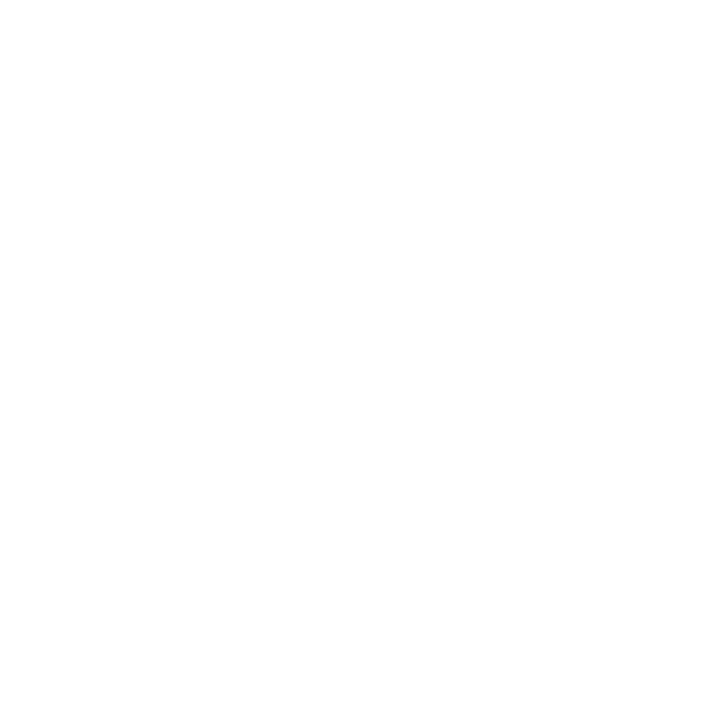Monoline Saturn Planet Logo #ffffff