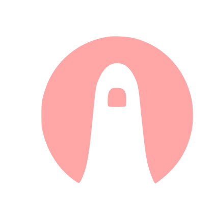 Space Capsule Circle Logo #ffa6a6