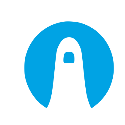 Space Capsule Circle Logo #00a3e4