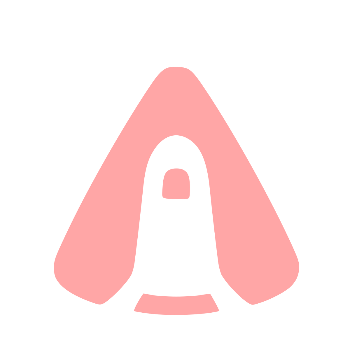 Rocket Capsule Negative Space Logo #ffa6a6