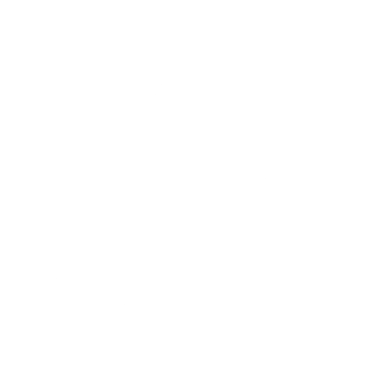 Rocket Capsule Negative Space Logo #ffffff