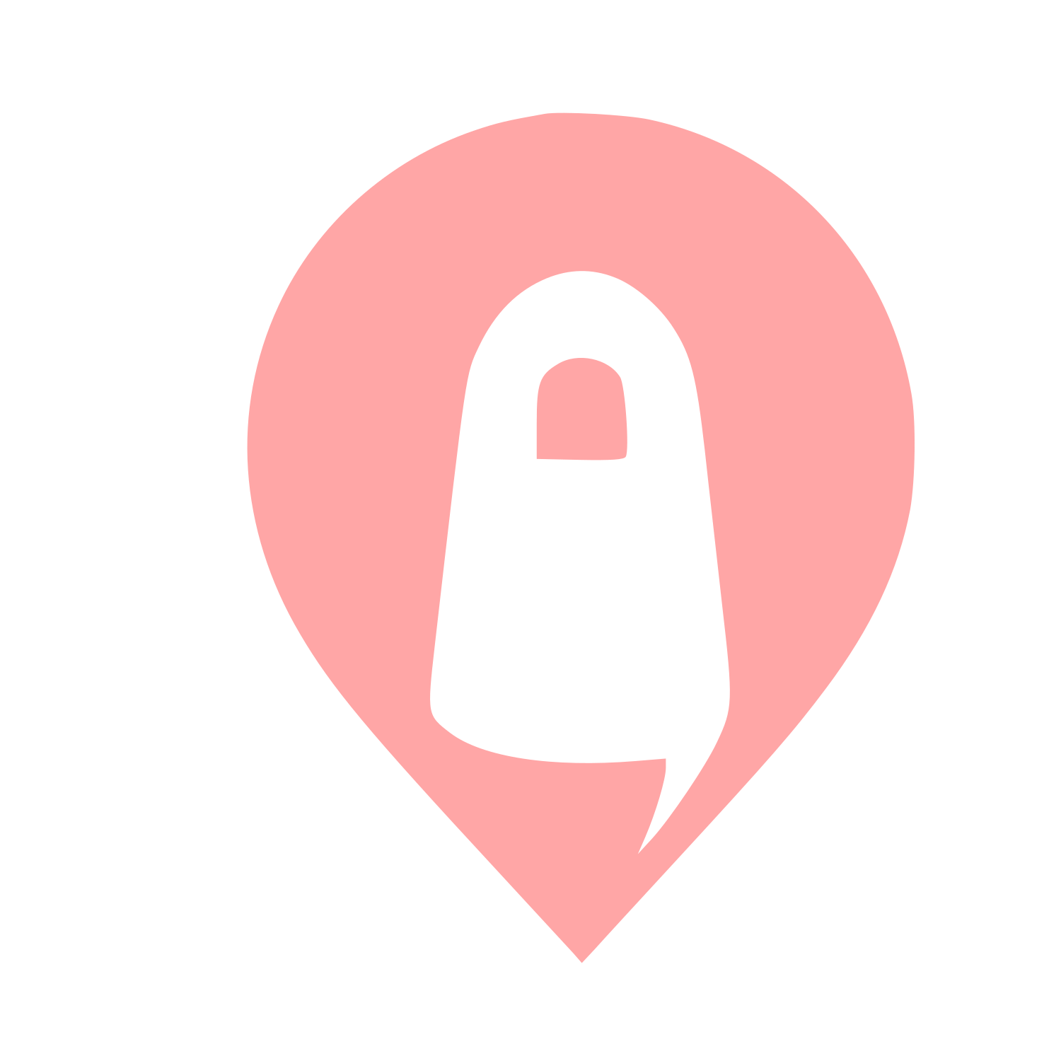 Ghost Map Pin Logo #ffa6a6