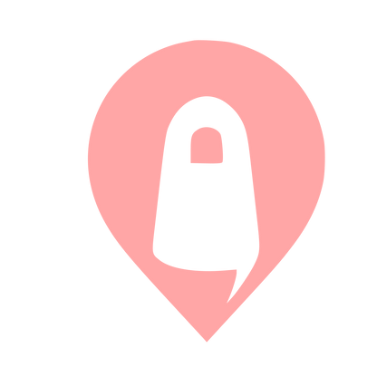 Ghost Map Pin Logo #ffa6a6