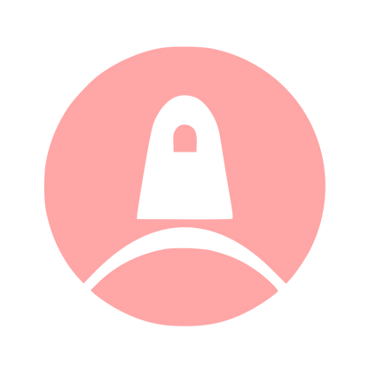 Space Capsule Negative Space Logo #ffa6a6