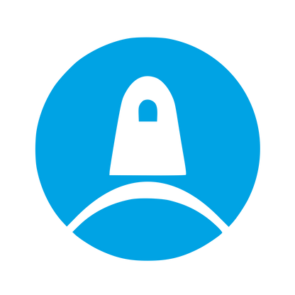 Space Capsule Negative Space Logo #00a3e4