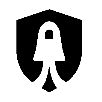 Rocket Shield Negative Space Logo