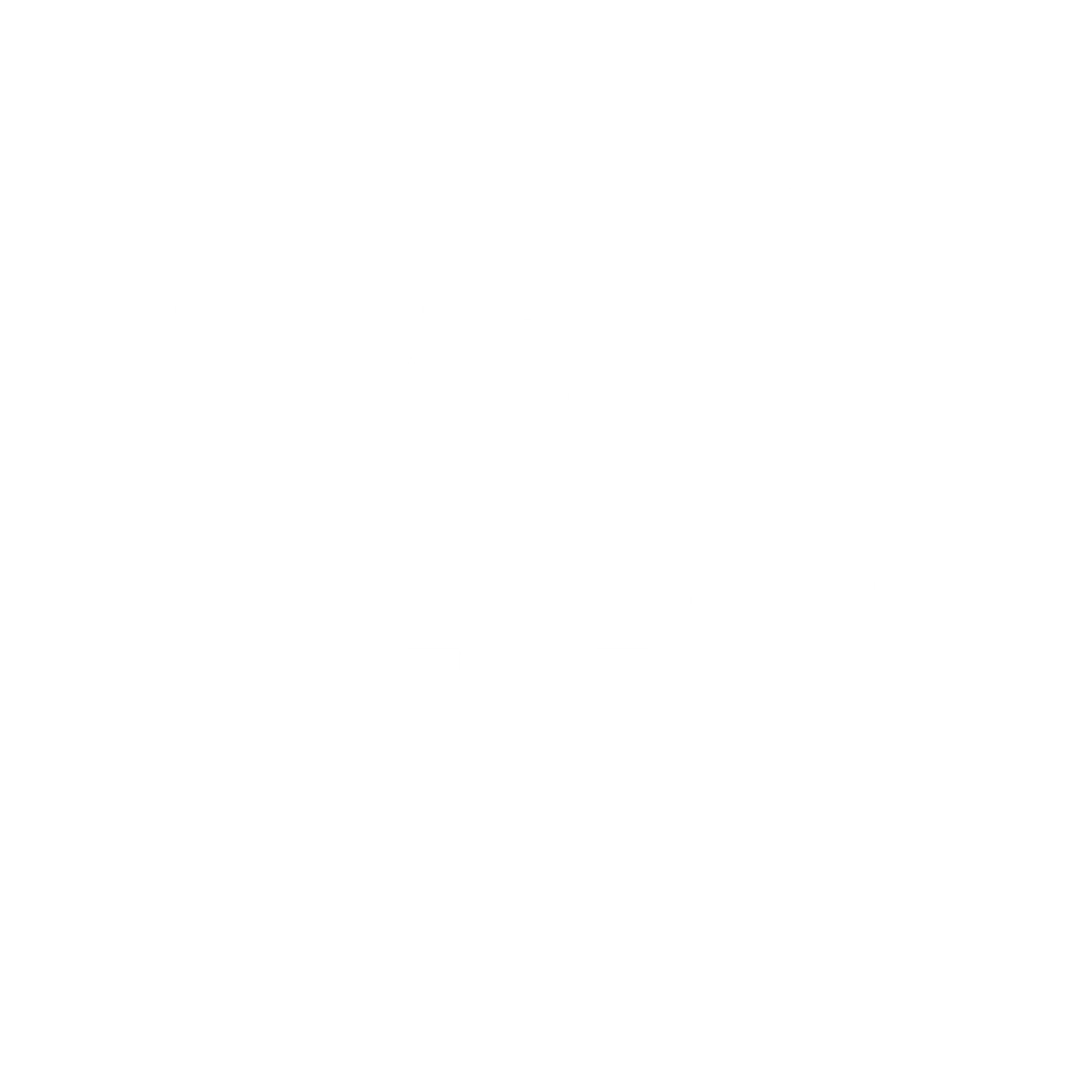 Rocket Shield Negative Space Logo #ffffff