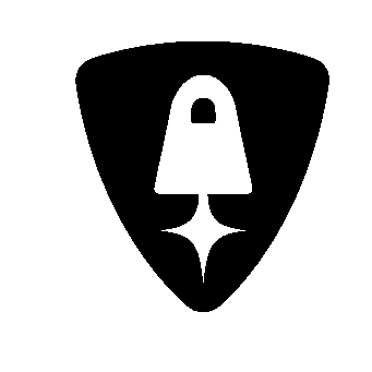 Rocket Shield Negative Space Logo