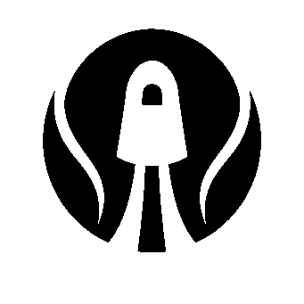 Rocket Launch Negative Space Logo