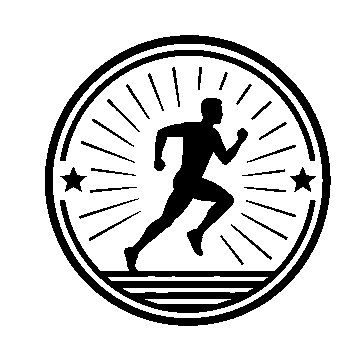 Runner Stamp Badge Logo