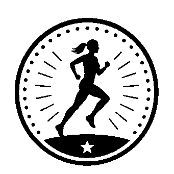 Female Runner Badge Logo
