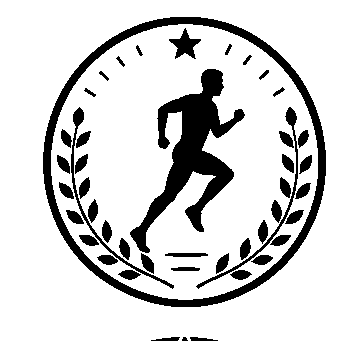 Runner Laurel Badge Logo