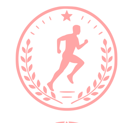 Runner Laurel Badge Logo #ffa6a6