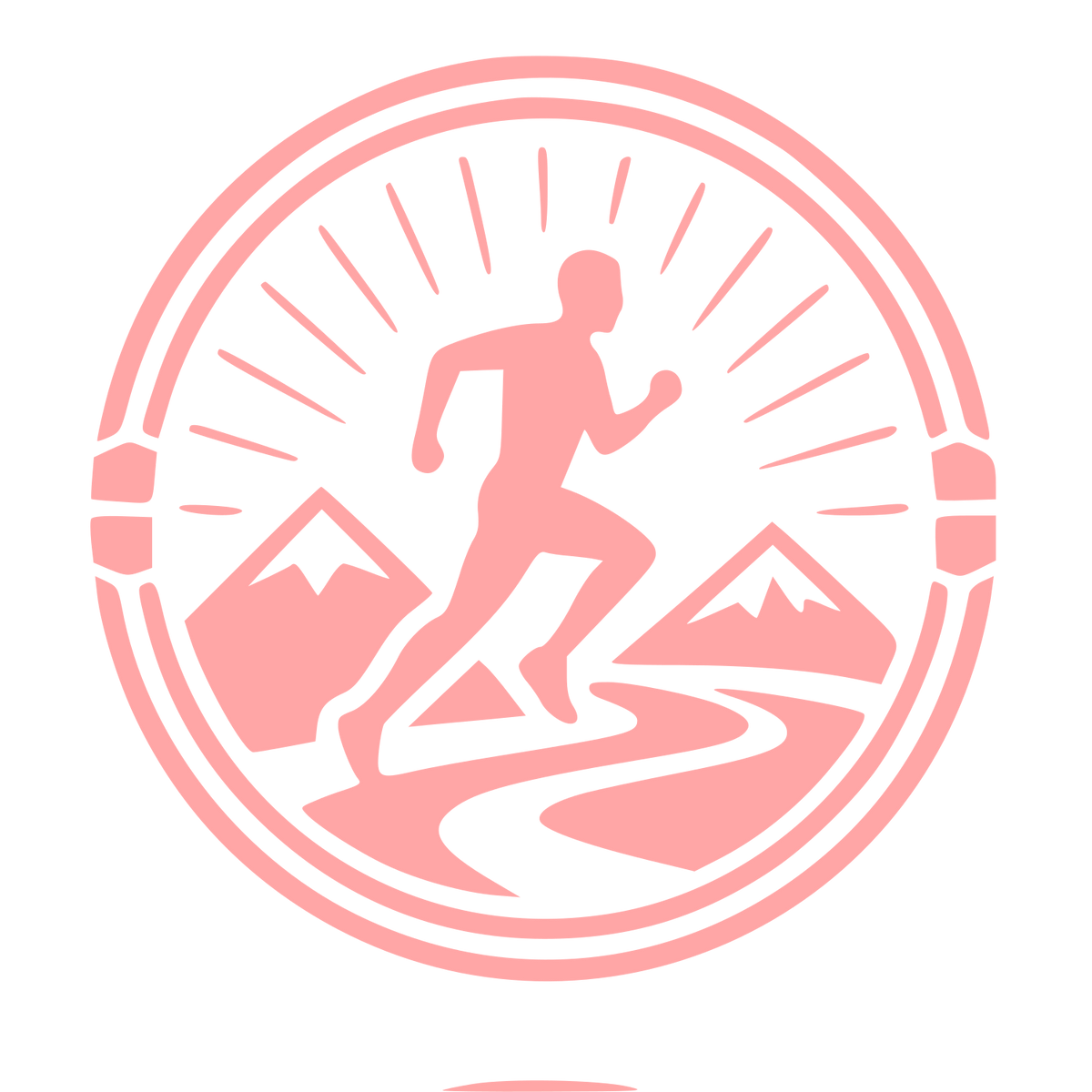 Runner Badge Stamp Logo #ffa6a6