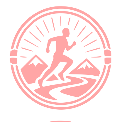 Runner Badge Stamp Logo #ffa6a6