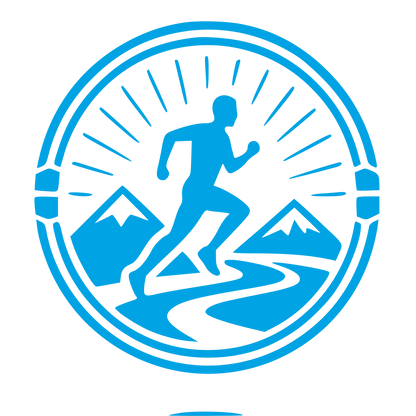 Runner Badge Stamp Logo #00a3e4