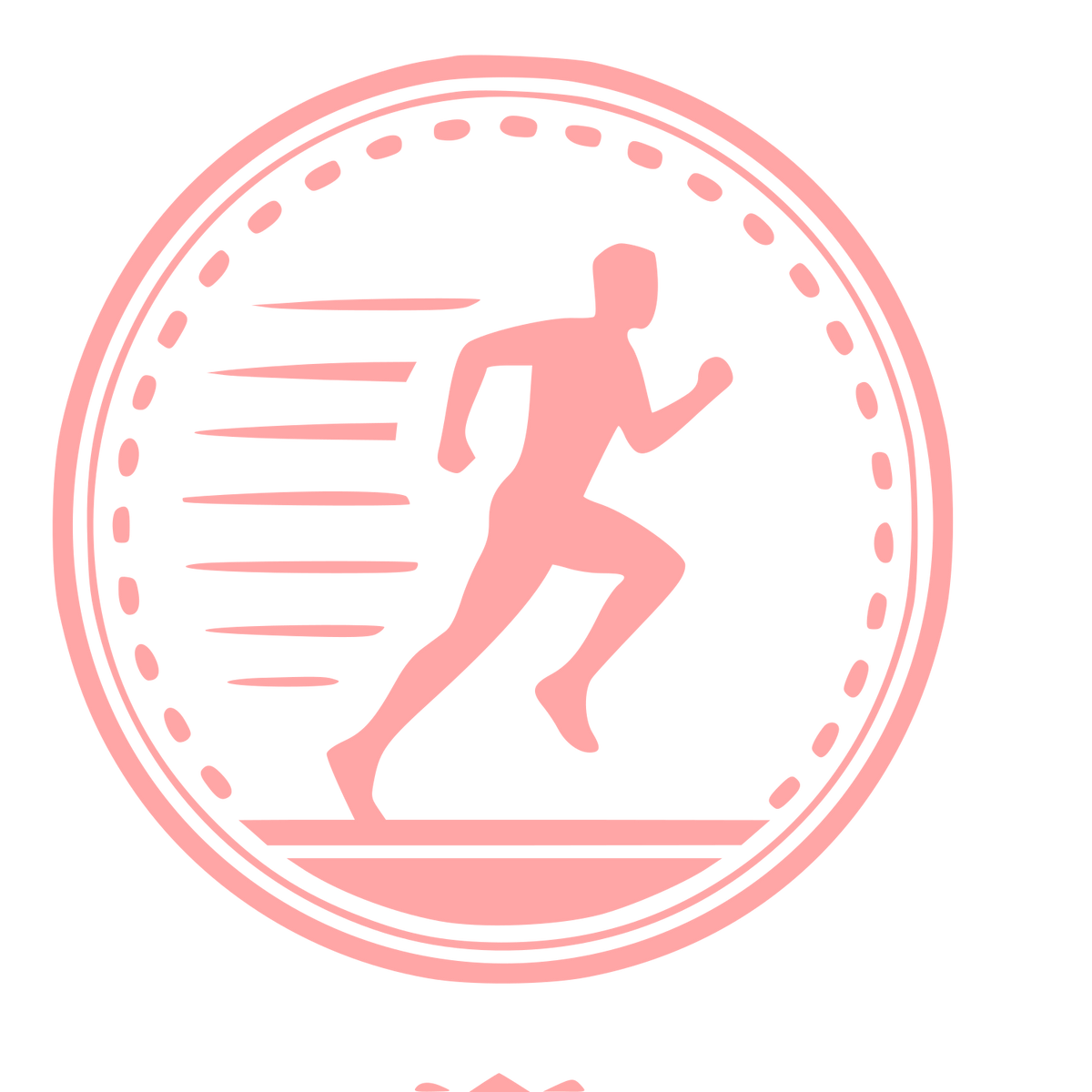 Runner Stamp Badge Logo #ffa6a6