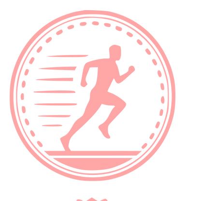 Runner Stamp Badge Logo #ffa6a6