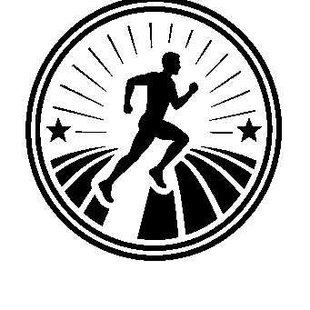 Runner Stamp Badge Logo