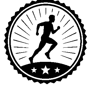 Runner Stamp Badge Logo