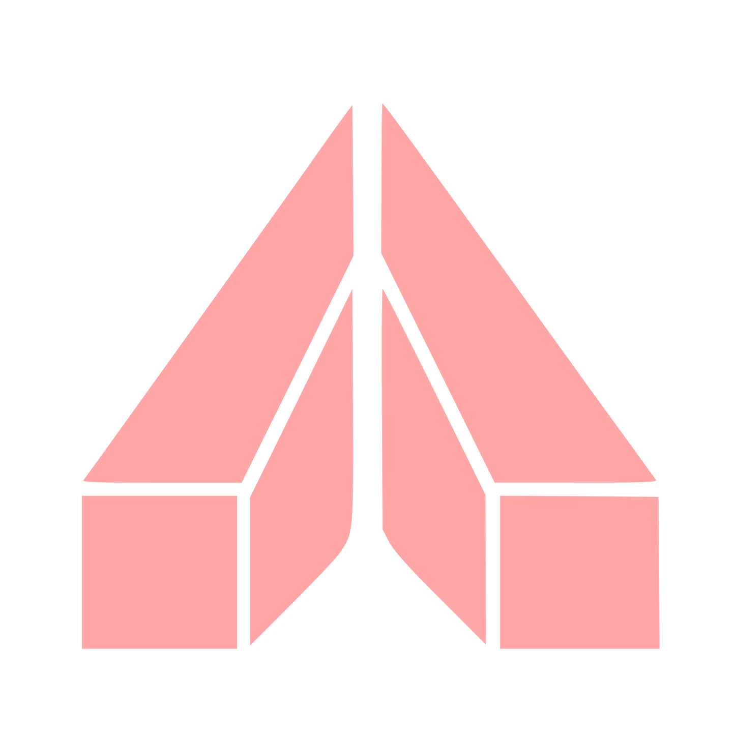 Bauhaus Praying Hands Logo #ffa6a6