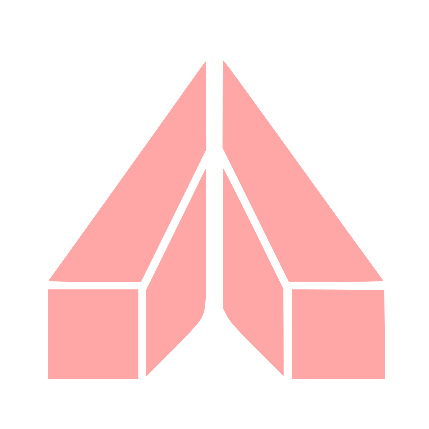 Bauhaus Praying Hands Logo #ffa6a6