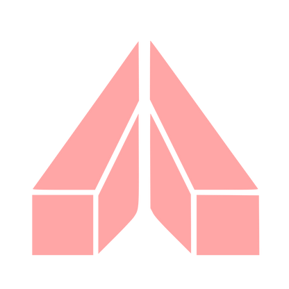 Bauhaus Praying Hands Logo #ffa6a6
