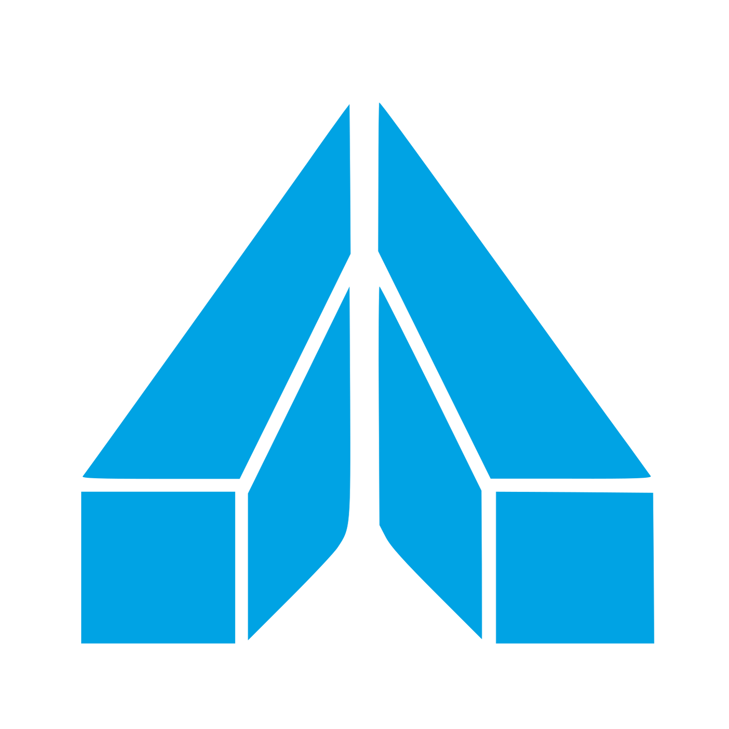 Bauhaus Praying Hands Logo #00a3e4
